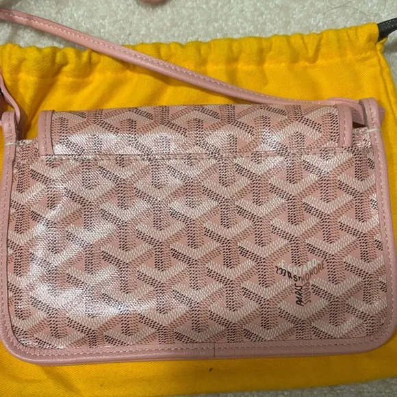 RARE Goyard Pink Plumet Wallet Crossbody Bag - Picture 4 of 16